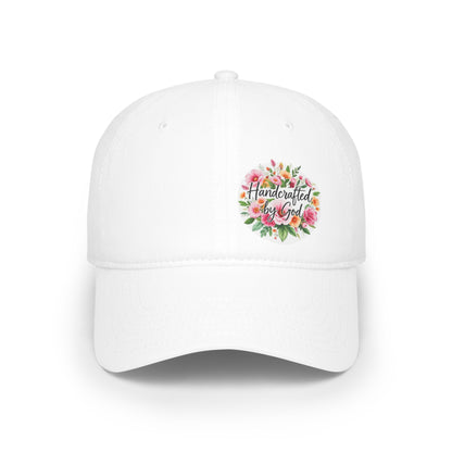 Women’s “Handcrafted by God” Low Profile Baseball Cap – Christian Faith Embroidered Hat