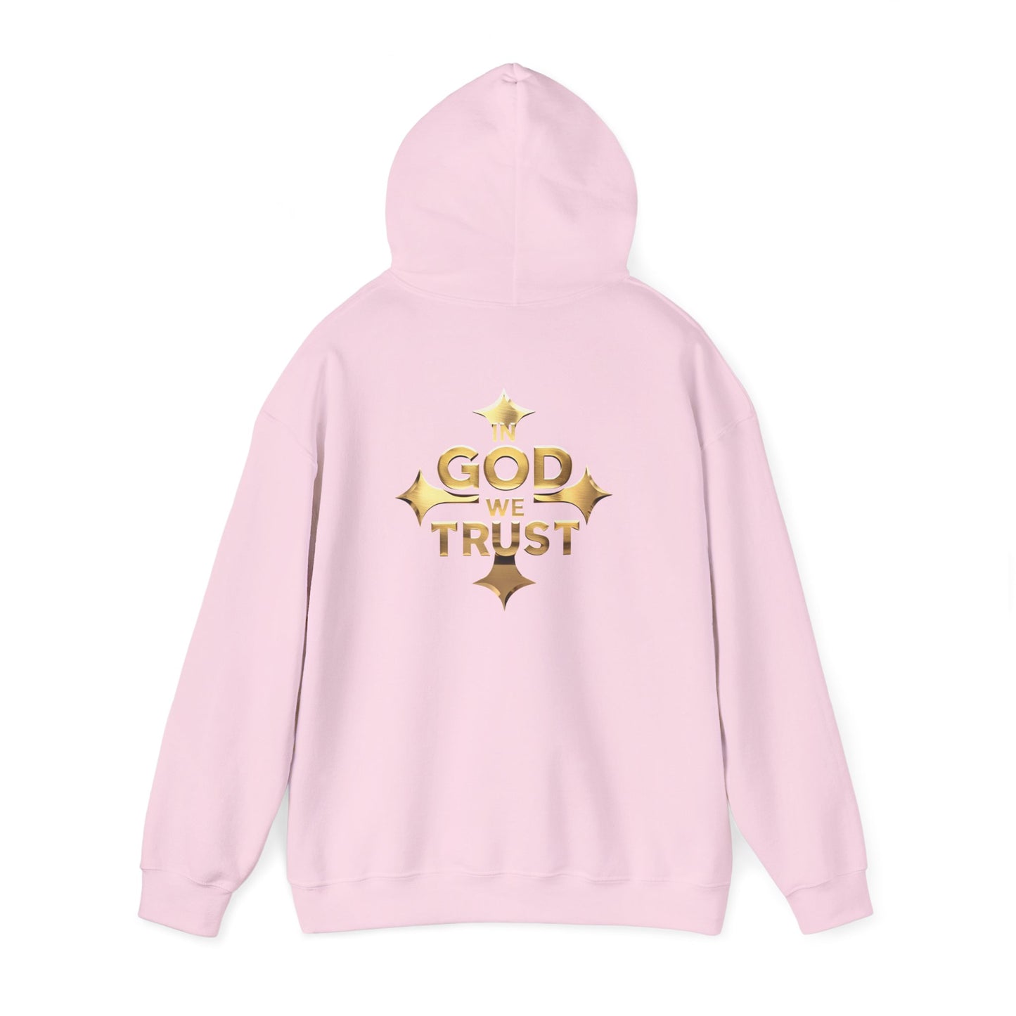 In God We Trust (Gold) - Women's Christian Hoodie with Golden Cross