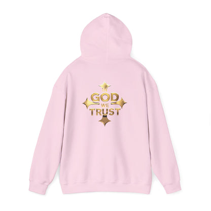 In God We Trust (Gold) - Women's Christian Hoodie with Golden Cross