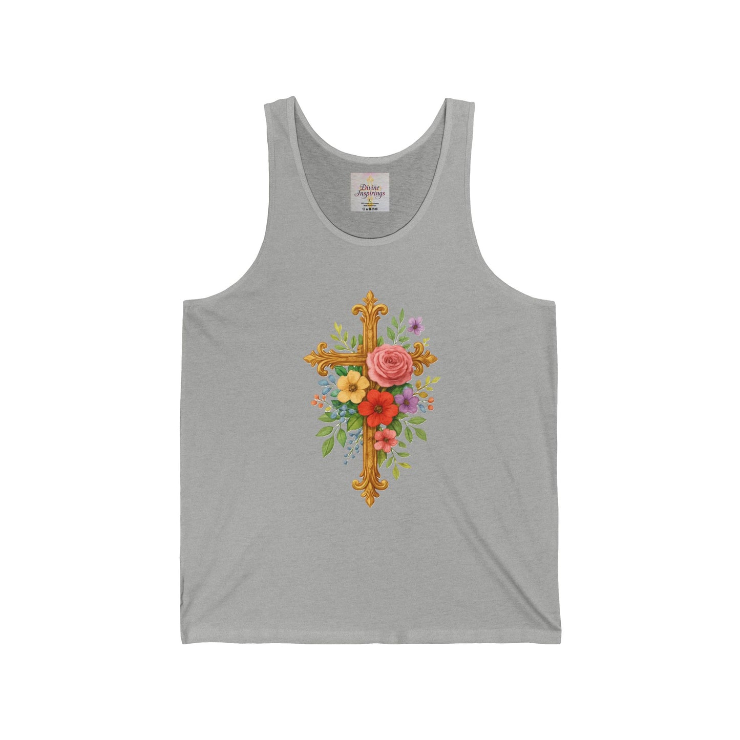 Floral Cross Women’s Tank Top