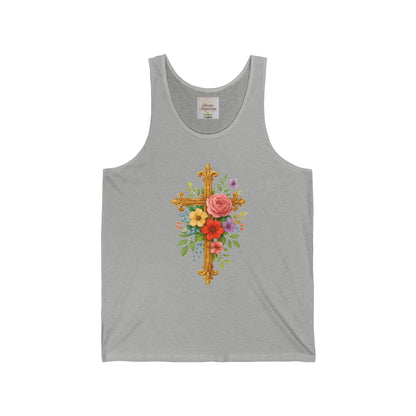 Floral Cross Women’s Tank Top