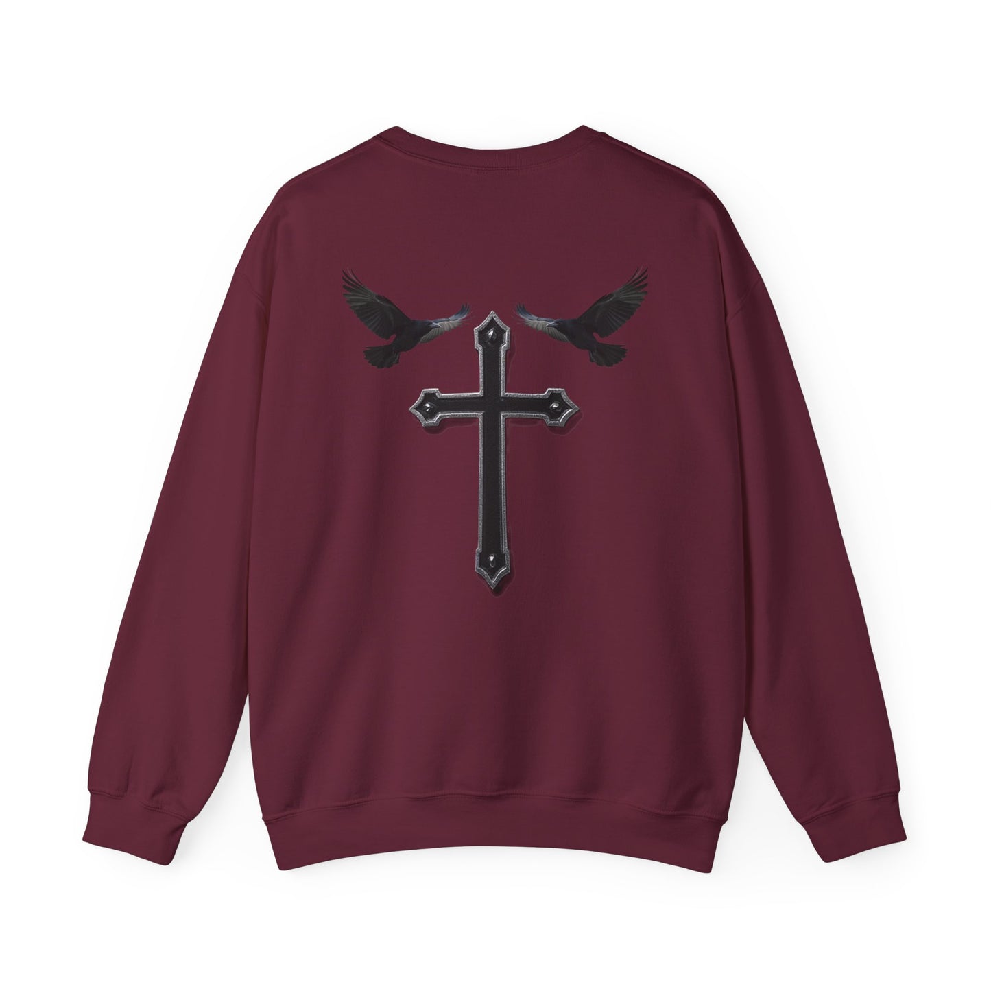 God’s Grace: Cross & Ravens Men's Sweatshirt