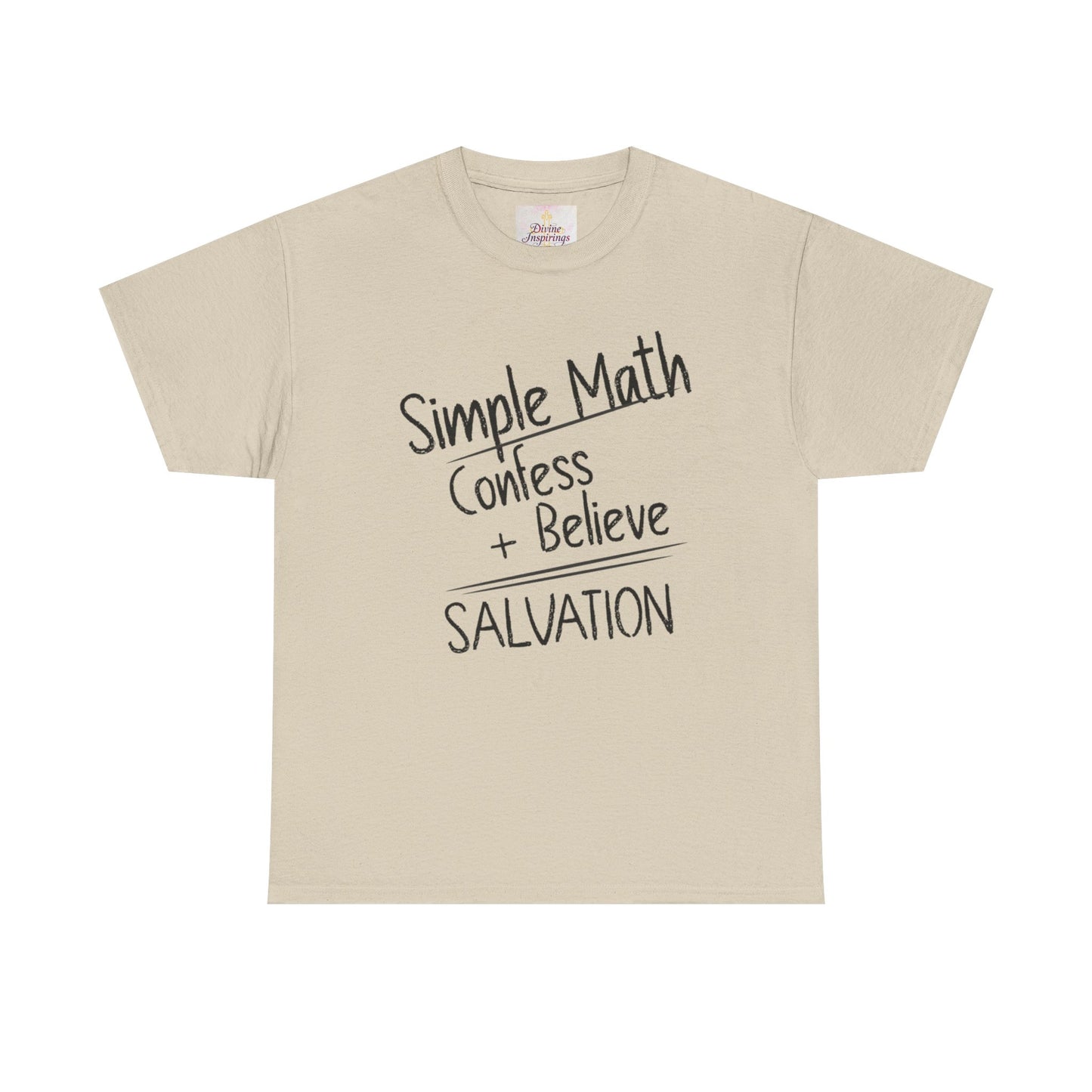Simple Math of Salvation - Women’s Christian T-Shirt (Black Chalk)