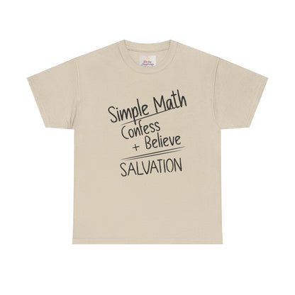 Simple Math of Salvation - Women’s Christian T-Shirt (Black Chalk)