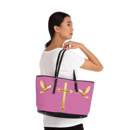 Faith, Peace, and Renewal Shoulder Bag in Pink