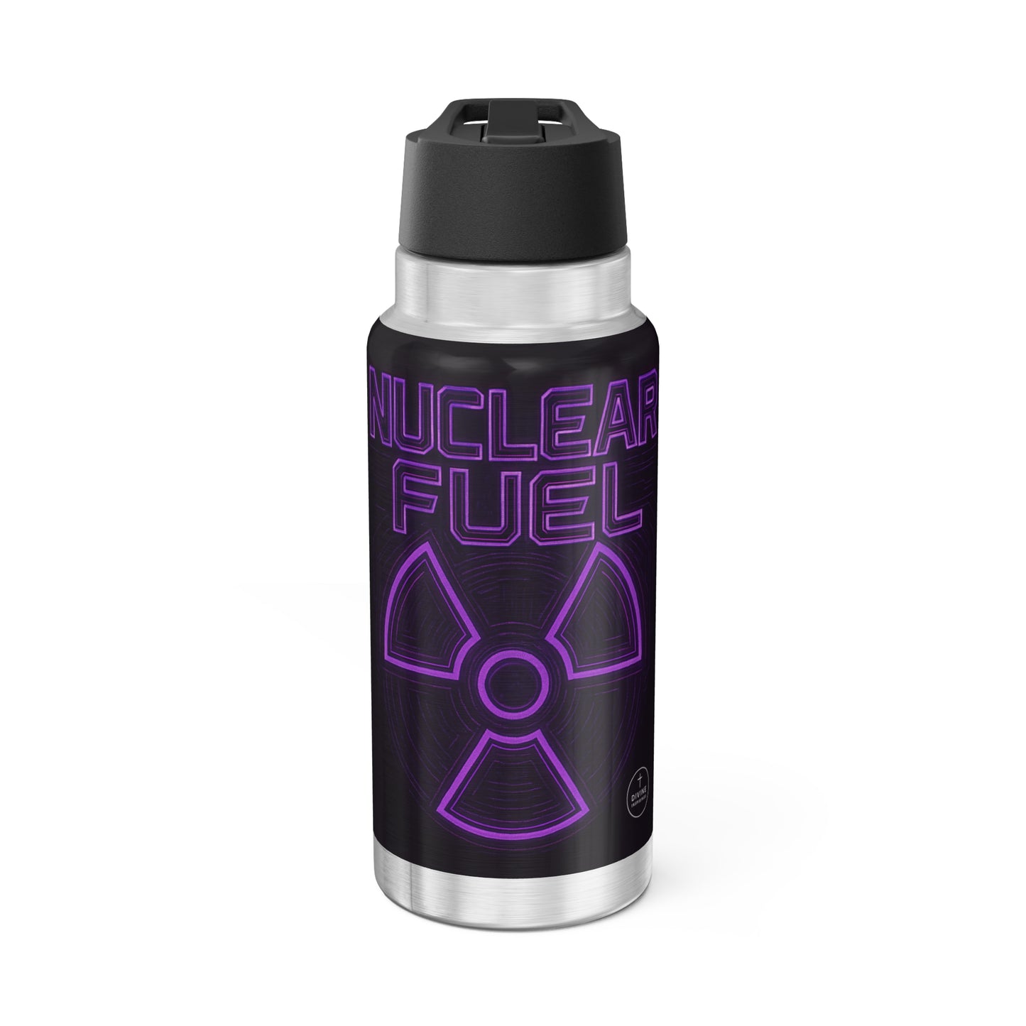 Faith Fueled – Nuclear Energy Stainless Steel Bottle (Purple)