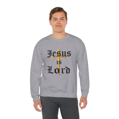 Men’s “Jesus is Lord” Christian Sweatshirt – Bold Faith Statement Pullover