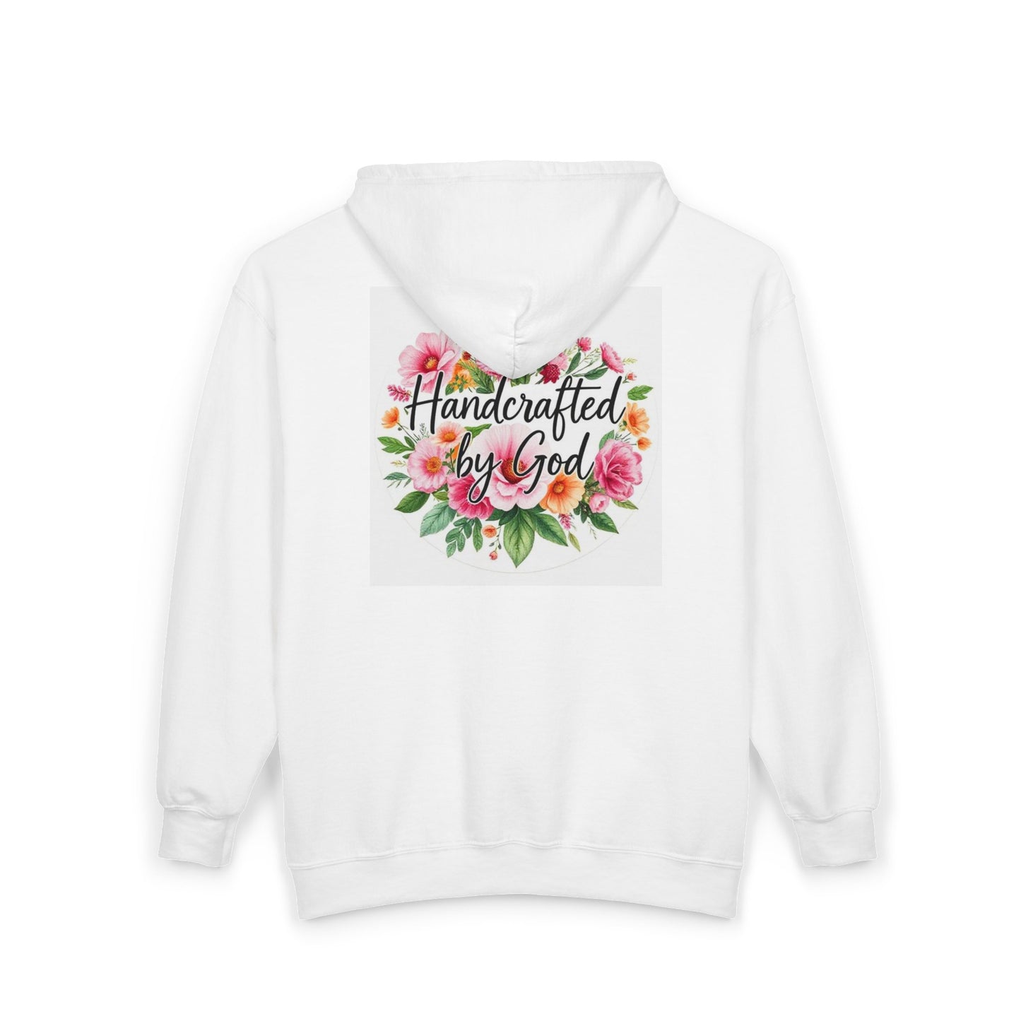 Handcrafted by God Women's Zip-Up Hoodie – Faith-Inspired Design