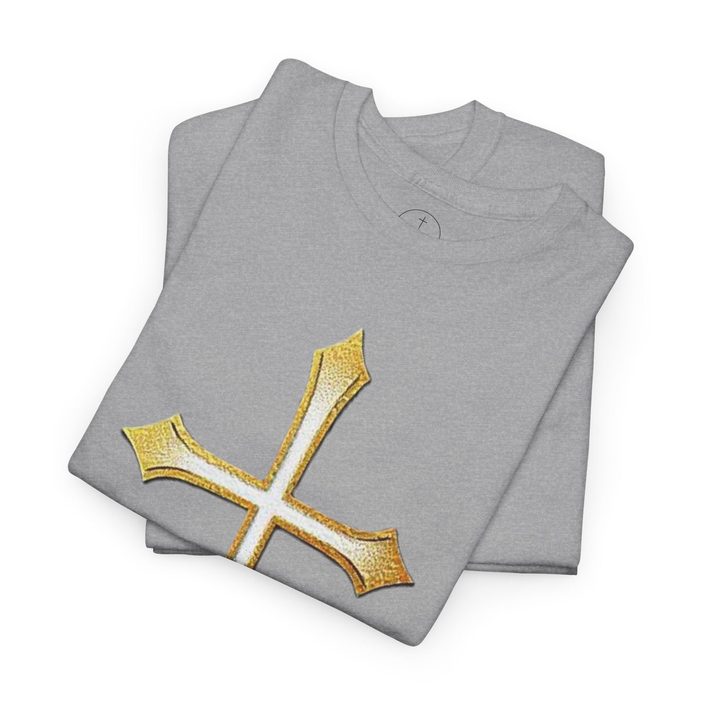 Men’s Gold Cross Tee – Christian Faith-Inspired Apparel