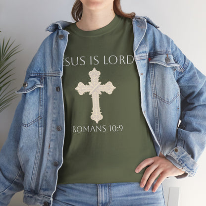 Jesus is Lord - Christian Women's Tee (White Lettering)