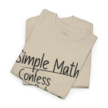 Simple Math of Salvation - Men’s Christian T-Shirt (Black Chalk)