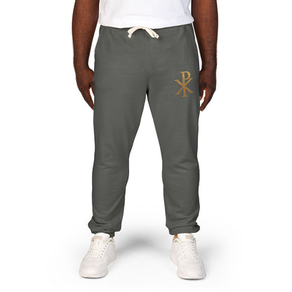 Men’s Chi Rho Fleece Jogger Pants – Comfort with Spiritual Style