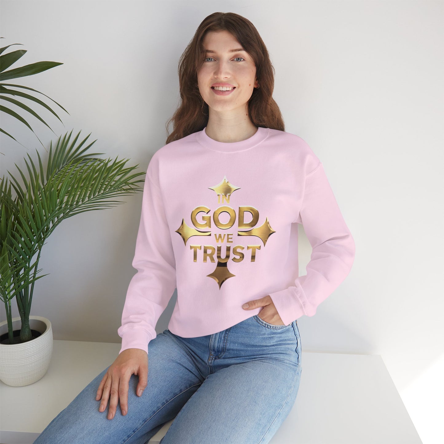 In God We Trust (Gold) - Women’s Christian Sweatshirt