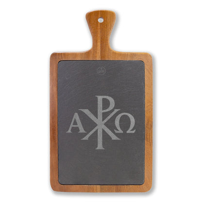 Chi Rho Charcuterie Board – Alpha & Omega Design