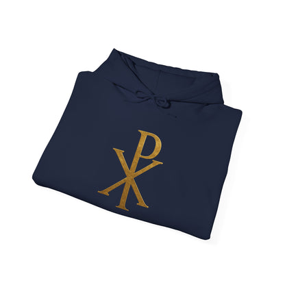 Chi Rho in Gold - Men’s Christian Hoodie