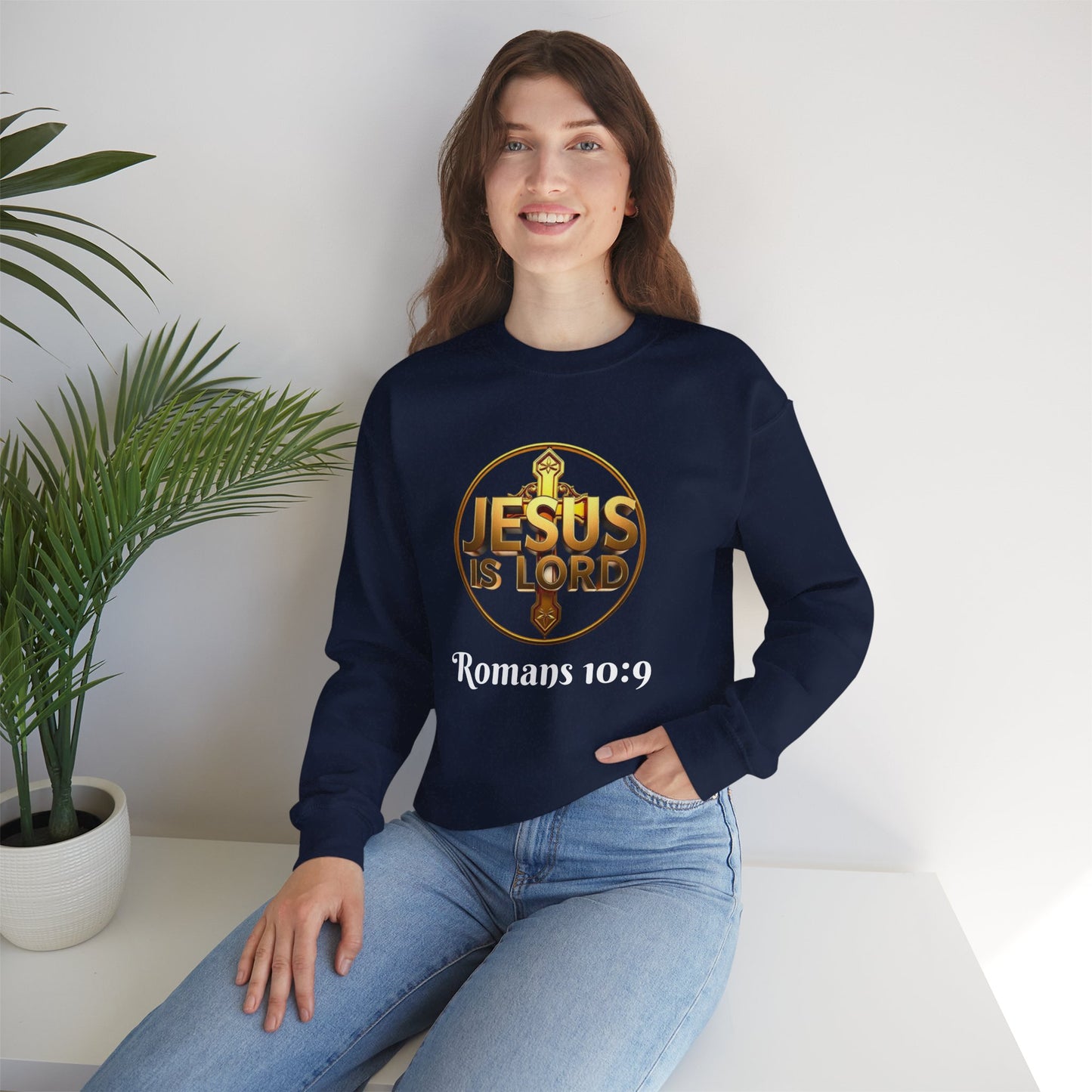 Bold Faith Women’s Sweatshirt – Proclaim Jesus Is Lord & He Is Risen (White Lettering)