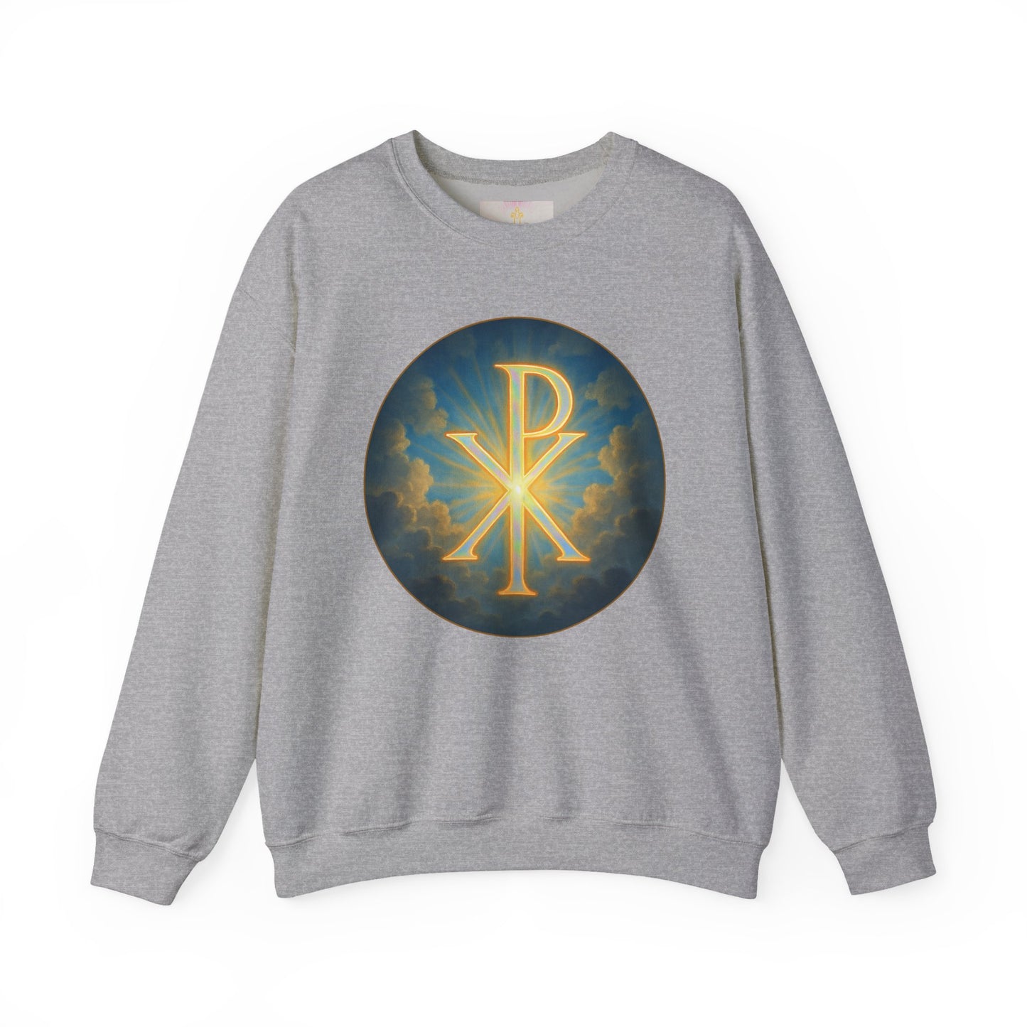 Women’s Christian Sweatshirt with Chi Rho – Classic Faith Symbol Pullover