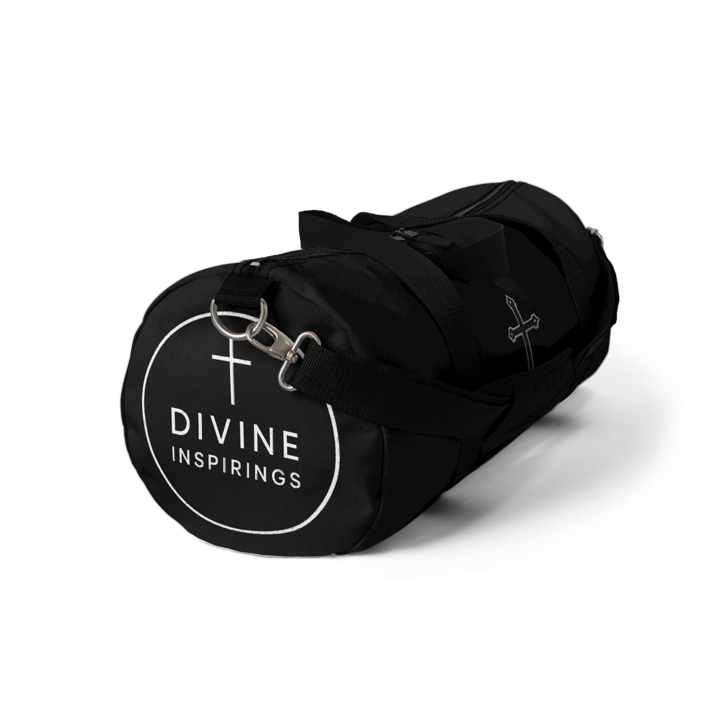 Divine Strength Duffle Bag in Black – Carry the Cross with Purpose