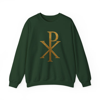 Chi Rho (Gold) - Men's Christian Sweatshirt