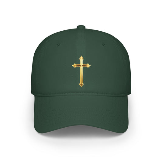 Gold Cross Baseball Cap – Faith-Inspired Adjustable Hat