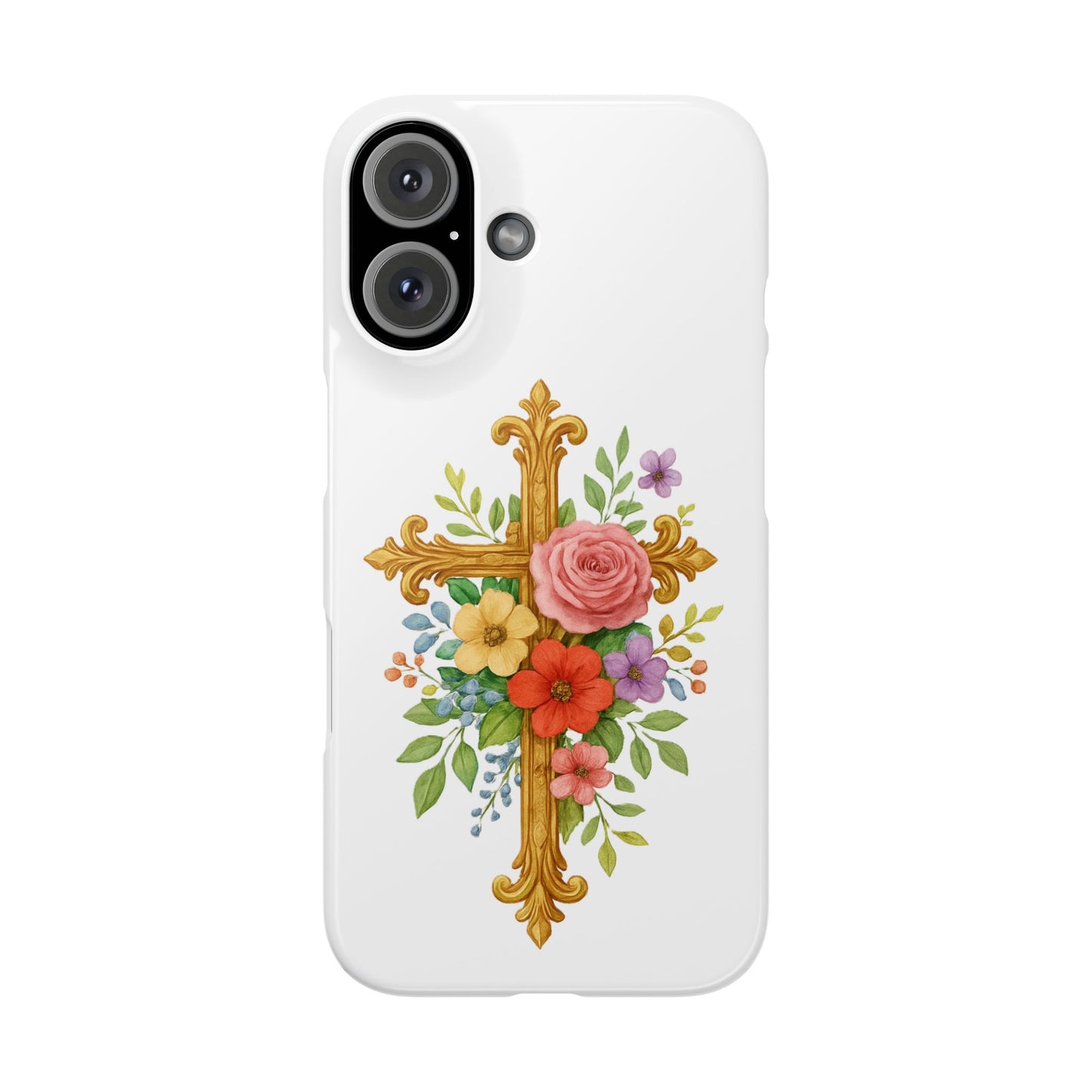 Floral Cross Snap Case for iPhone – Faith in Bloom