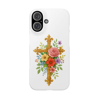 Floral Cross Snap Case for iPhone – Faith in Bloom