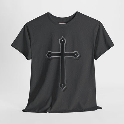 Warrior’s Cross Men’s Christian T-Shirt – Black Cross | Ephesians 6:11