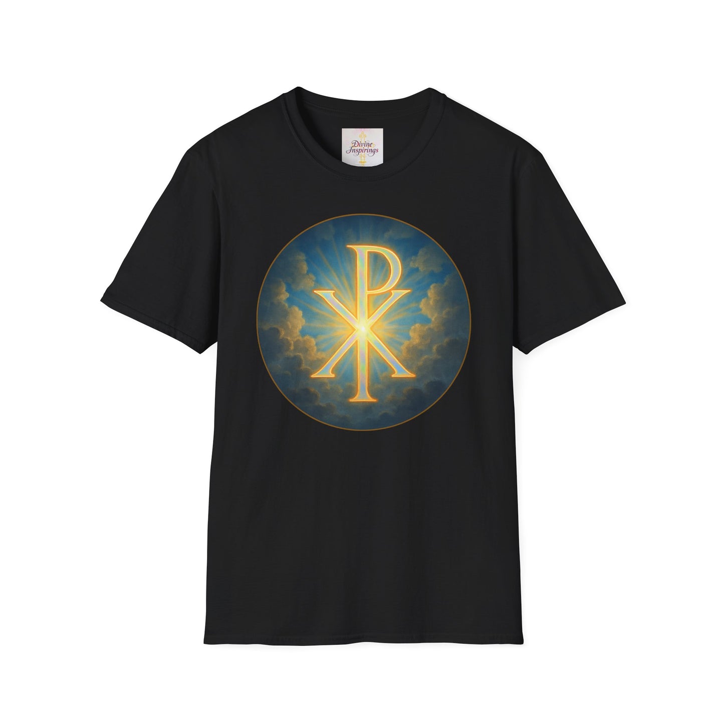 Women’s Christian T-Shirt with Chi Rho – Timeless Symbol of Faith Tee