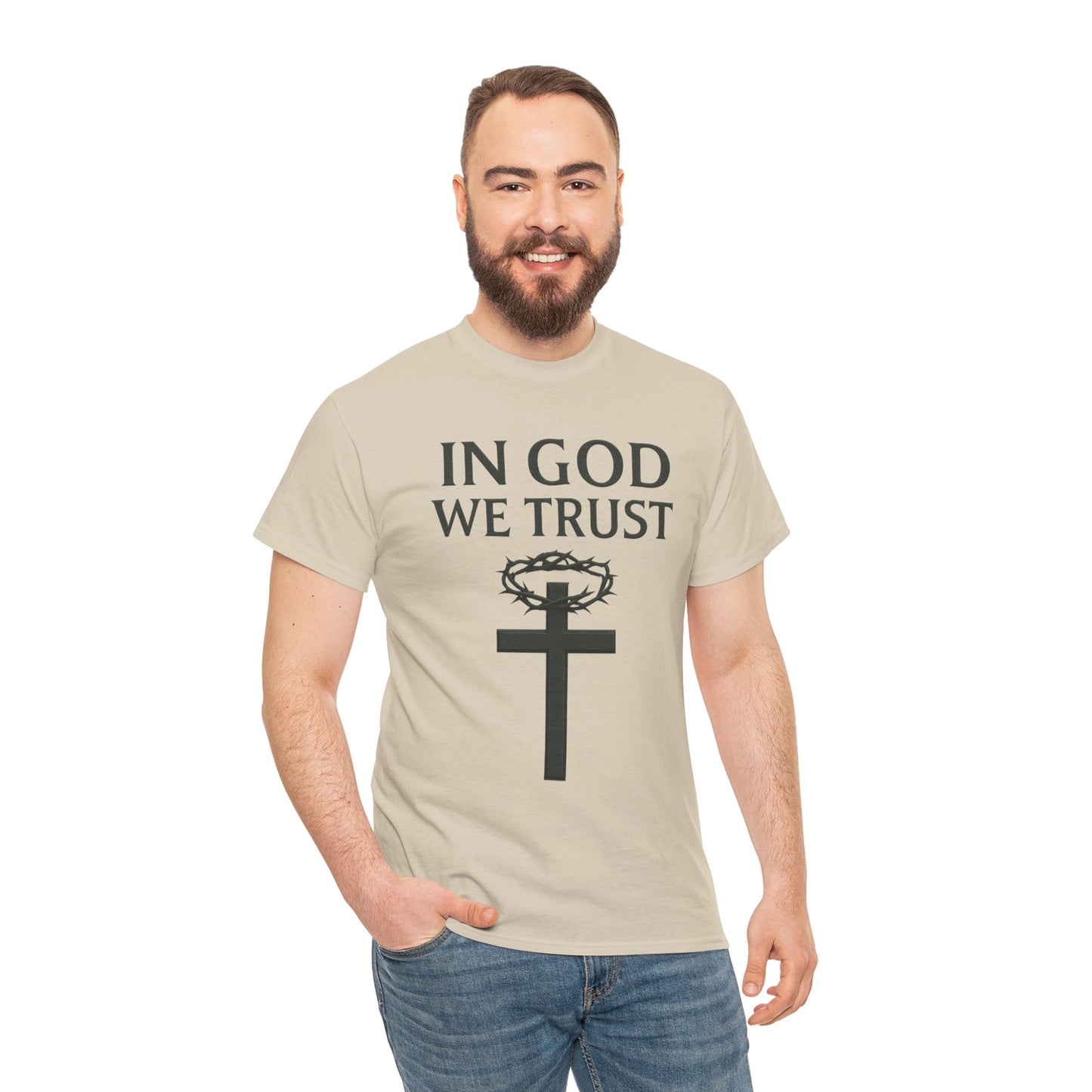 In God We Trust (Crown of Thorns) – Men’s Christian Tee