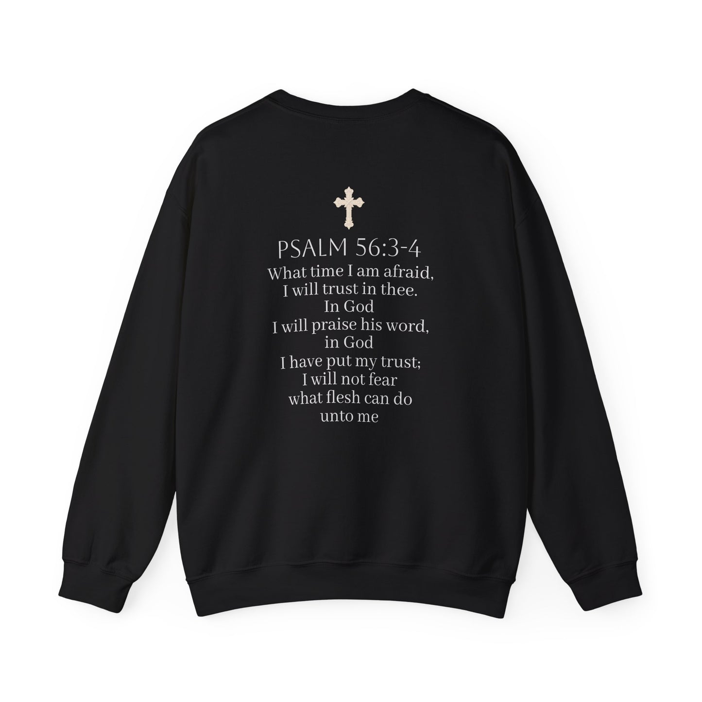 In God We Trust | Women’s Christian Sweatshirt with Scripture Back Print