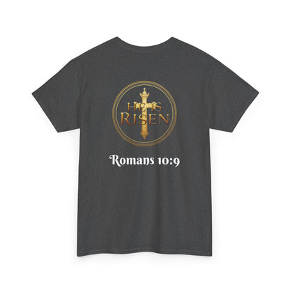 Jesus Is Lord / He Is Risen Christian Tee – Men’s Bold Faith Statement (White Lettering)