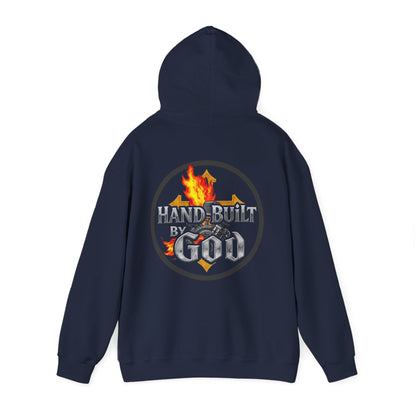 Men’s “Hand Built By God” Christian Hoodie – Bold Faith Identity Pullover