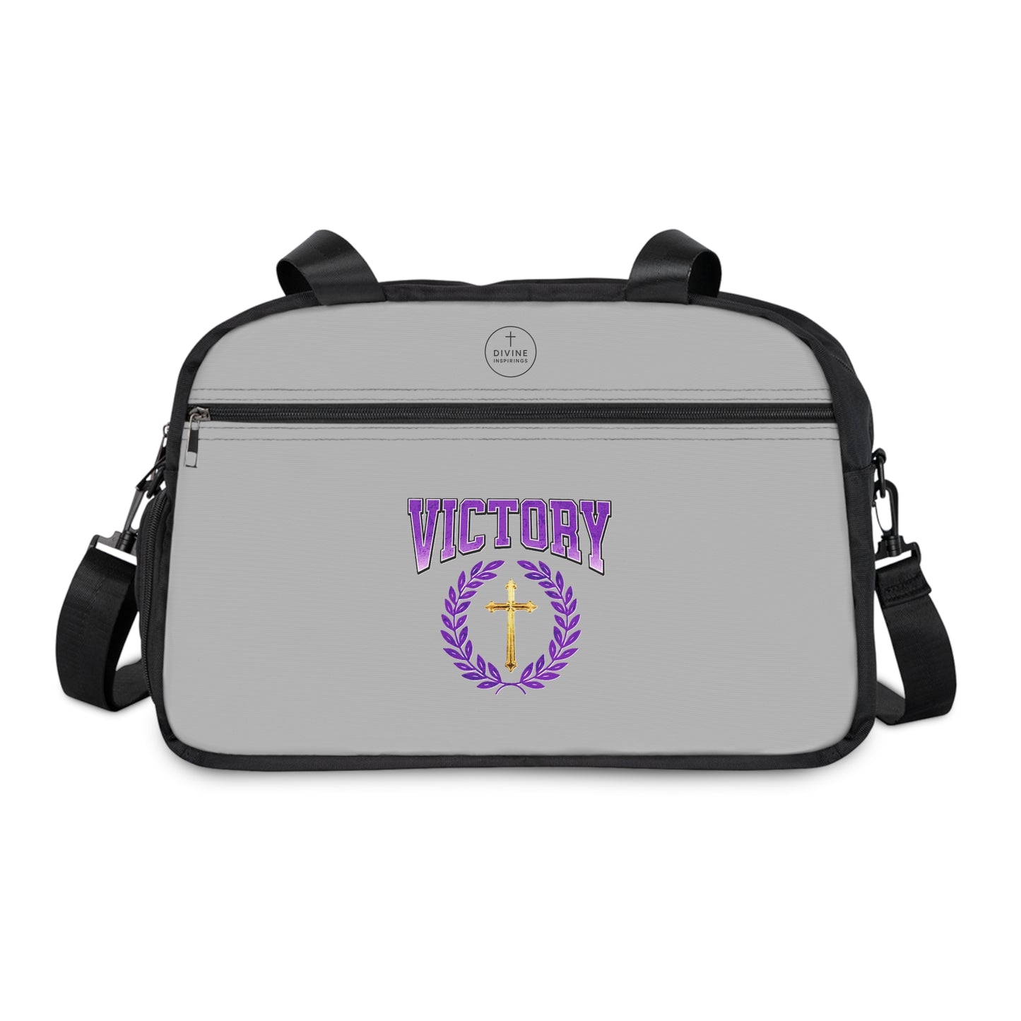 Strength & Victory in Grey – Fitness Bag