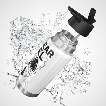 Faith Fueled – Nuclear Energy Stainless Steel Bottle (White)