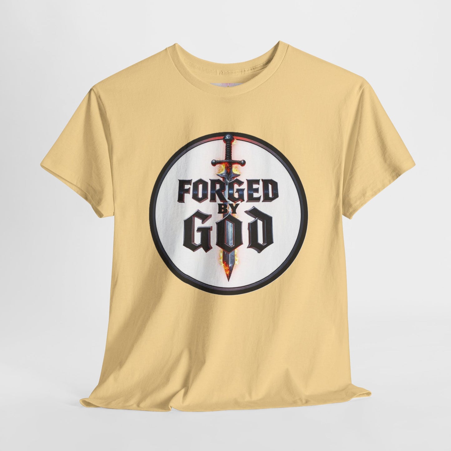 Forged by God Men’s Christian T-Shirt – Strength in Faith Apparel