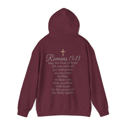 Women’s “Hope” Hoodie – Inspirational Scripture Pullover | Romans 15:13