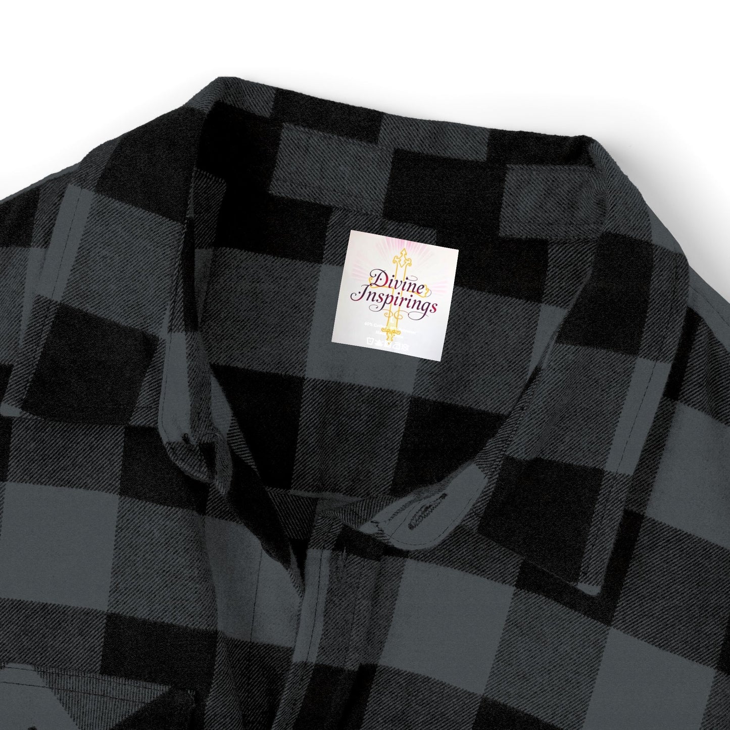 Faithful Threads – Men’s Classic Flannel Shirt with Gold Cross