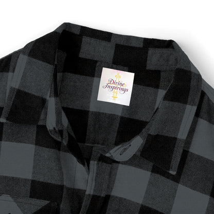 Faithful Threads – Men’s Classic Flannel Shirt with Gold Cross
