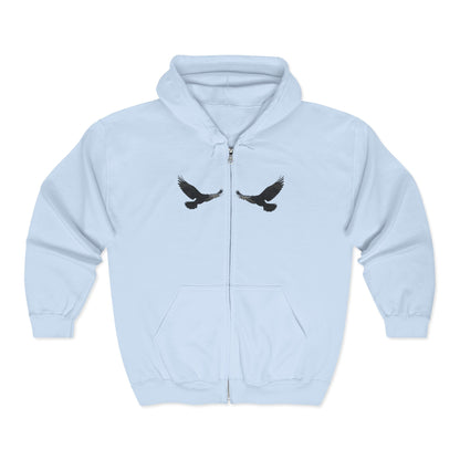 Faithful Watchers” – Cross & Crows Men’s Zip-Up Hoodie