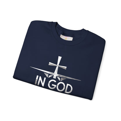 In God We Trust | Women’s Christian Sweatshirt with Scripture Back Print
