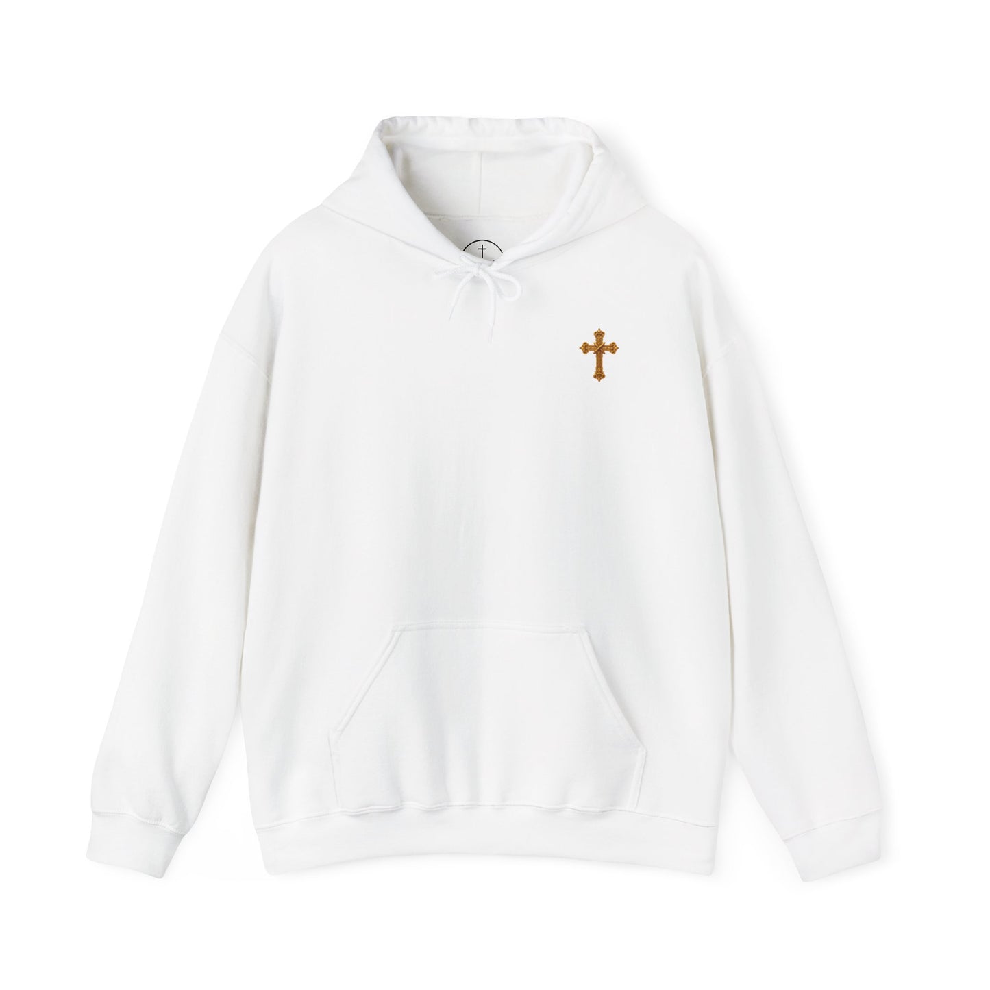 Jesus is Lord - Men's Christian Hoodie with Golden Cross