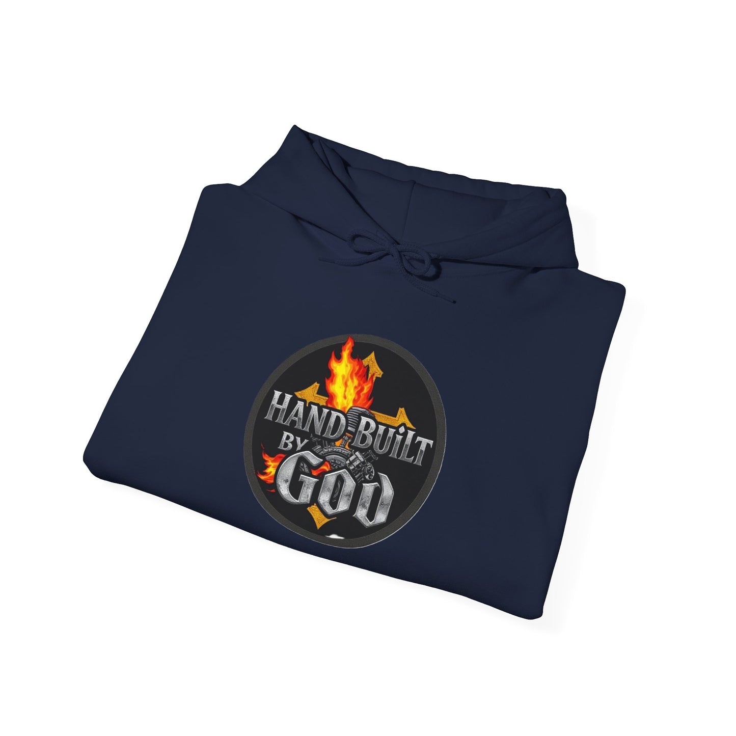 Hand Built By God - Bold Christian Men’s Hoodie