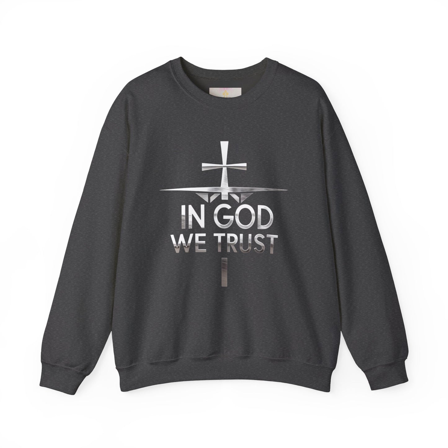In God We Trust | Men’s Christian Sweatshirt with Scripture Back Print