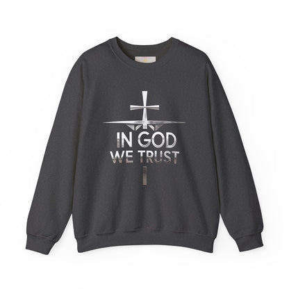 In God We Trust | Women’s Christian Sweatshirt with Scripture Back Print