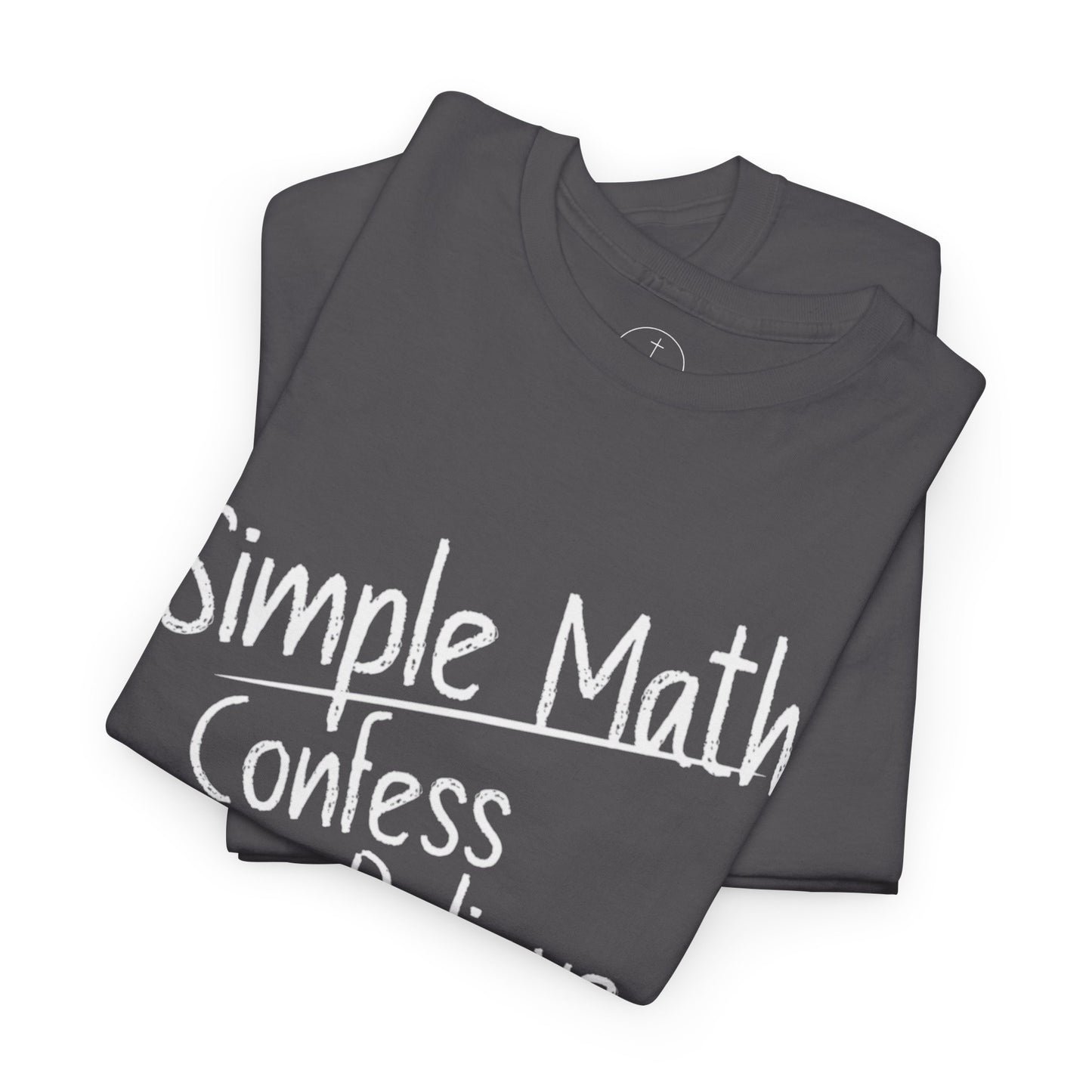Simple Math of Salvation Men’s Christian T-Shirt (White Chalk)