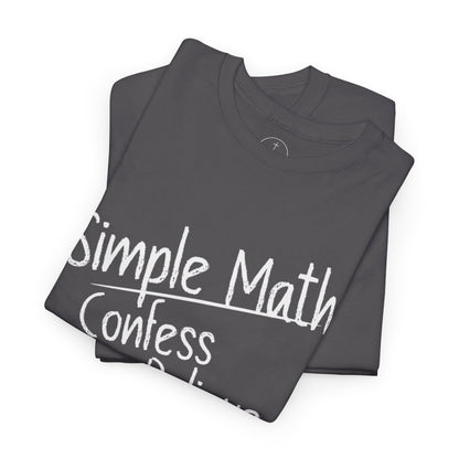 Simple Math of Salvation Men’s Christian T-Shirt (White Chalk)