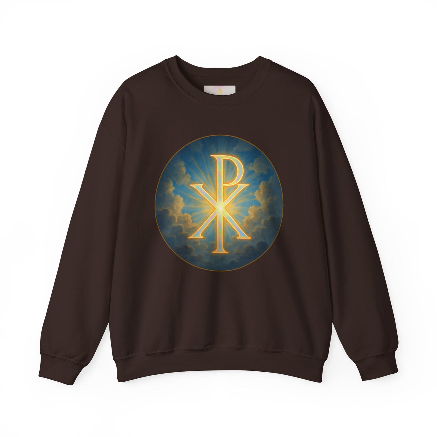 Women’s Christian Sweatshirt with Chi Rho – Classic Faith Symbol Pullover