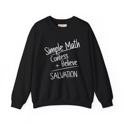 Simple Math Men’s Sweatshirt – Faith Pullover (White Chalk)