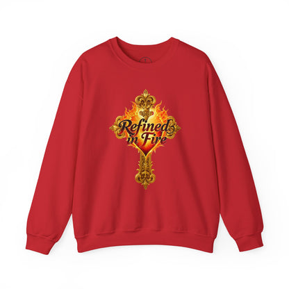 Refined in Fire - Men's Ornate Christian Sweatshirt