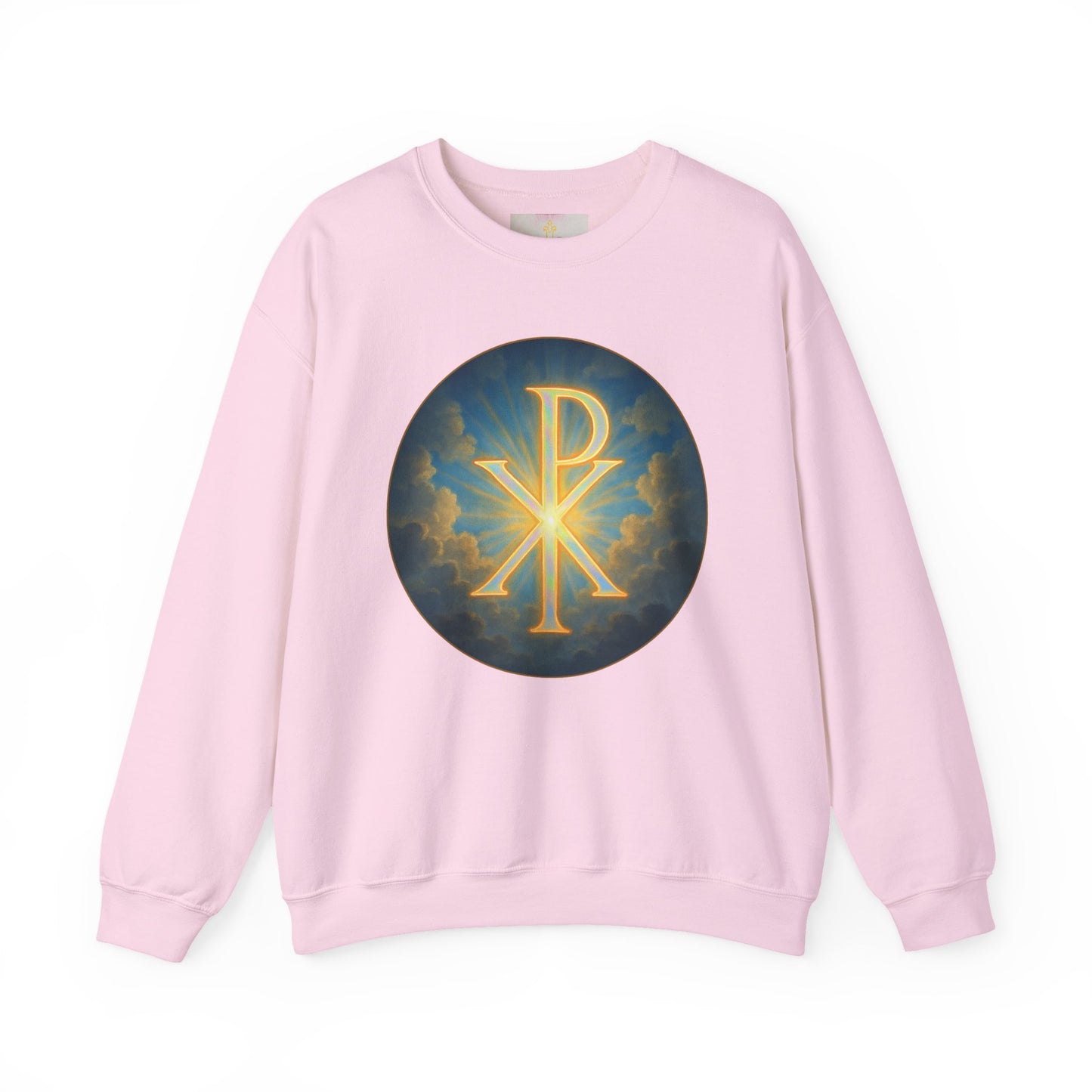 Women’s Christian Sweatshirt with Chi Rho – Classic Faith Symbol Pullover